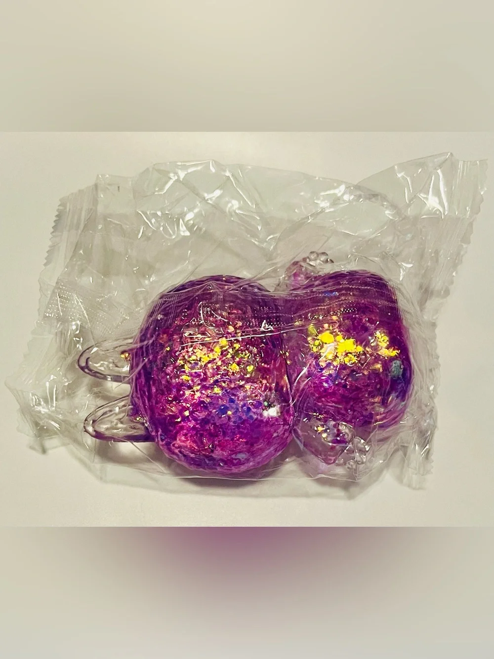 Purple Glitter Monster Squishy Toy